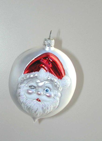 Weihnachtsmannscheibe mit zwei Gesichtern